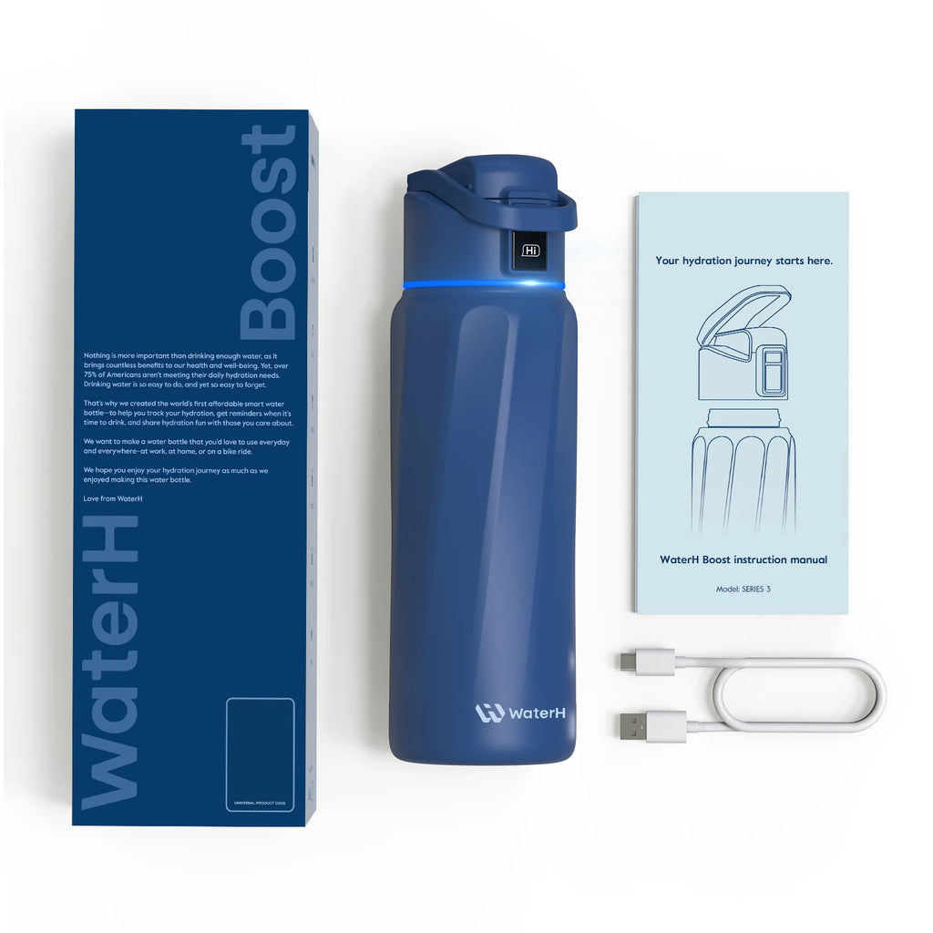 WaterH Boost Smart Bottle –  946 ml Hydration Tracker with App & LED
