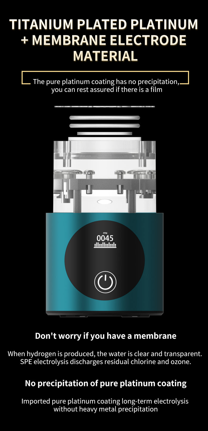 Hydrogen-Rich Cup H8 | Portable Hydrogen Water Bottle with OLED Display