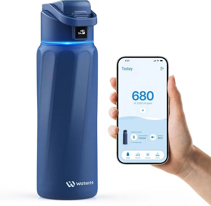 WaterH Boost Smart Bottle –  946 ml Hydration Tracker with App & LED
