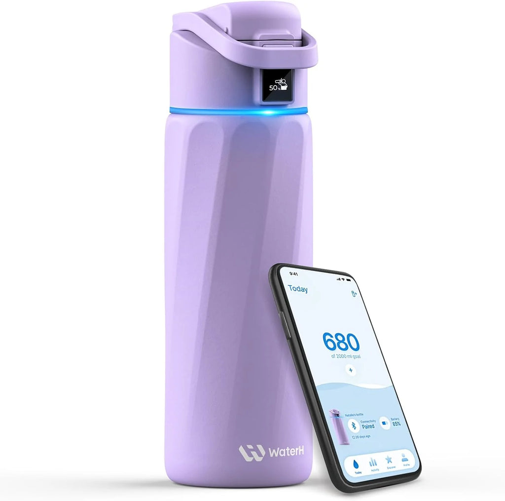 WaterH Boost Smart Bottle –  946 ml Hydration Tracker with App & LED